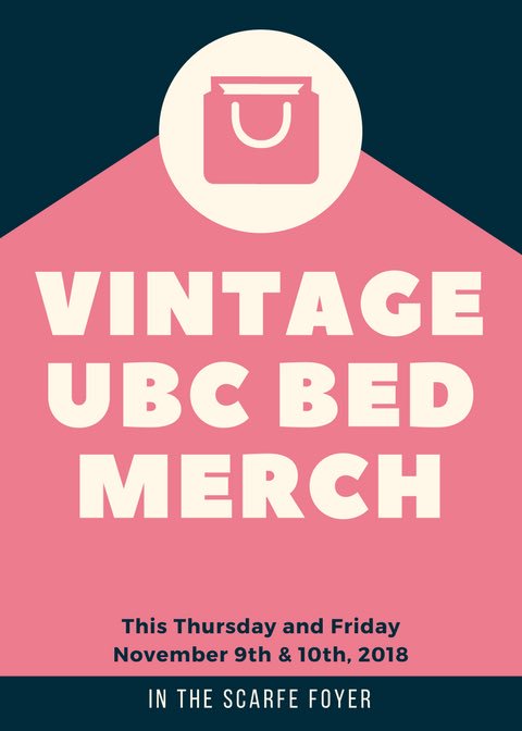 We’re having a Pop Up Sale this Thursday and Friday! Check out some classic designs #UBCBed2018 #UBCESA2018