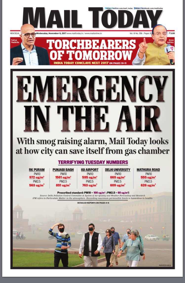 #Alarming! #Delhi's air pollution kills! Totally unfit for breathing &amp; shortening our life span every second! #smog #DelhiAirPollution #Respiratoryillness <a href="/mail_today/">MailToday</a> @ <a href="/IndiaToday/">IndiaToday</a>