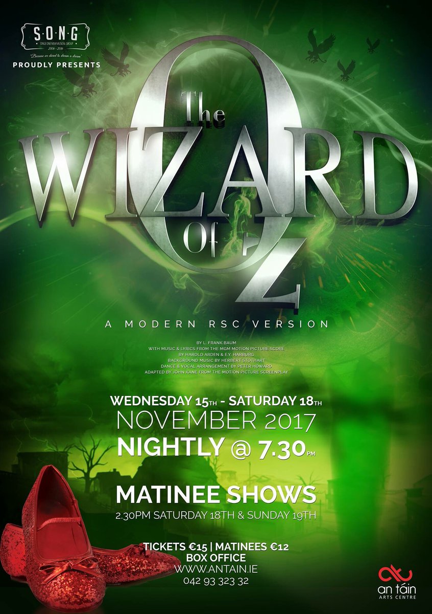 aims_pro's tweet photo. Best of Luck to SONG who take to the stage with TheWizardOfOz from 15thto18thNovember #followtheyellowbrickroad #meettheWizard 😉xxx https://t.co/nH3Xrw086j