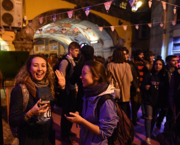 WebSummit's tweet photo. About last night... we took over Pink Street for a night of legendary networking at Night Summit. Are you ready for day 2 of #WebSummit?🙌🎆👏 https://t.co/ACz4vv5q9v