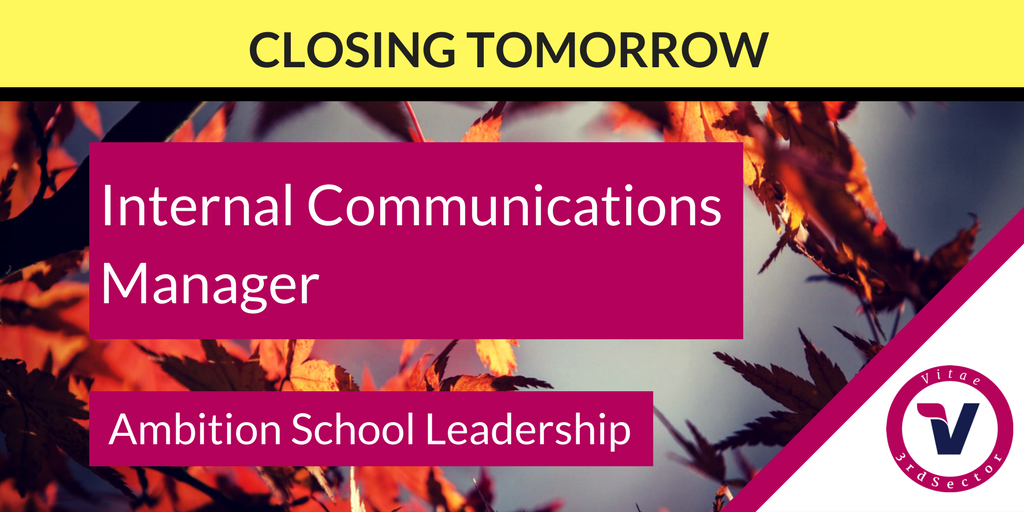 Vitae_3rdSector's tweet photo. ⚠️ CLOSING TOMORROW:
✅ Job Role: Internal Communications Manager
✅ For: @Ambition_SL 
✅ Apply here: https://t.co/Iof4Y4V8Ep https://t.co/lVIawmFQ0P