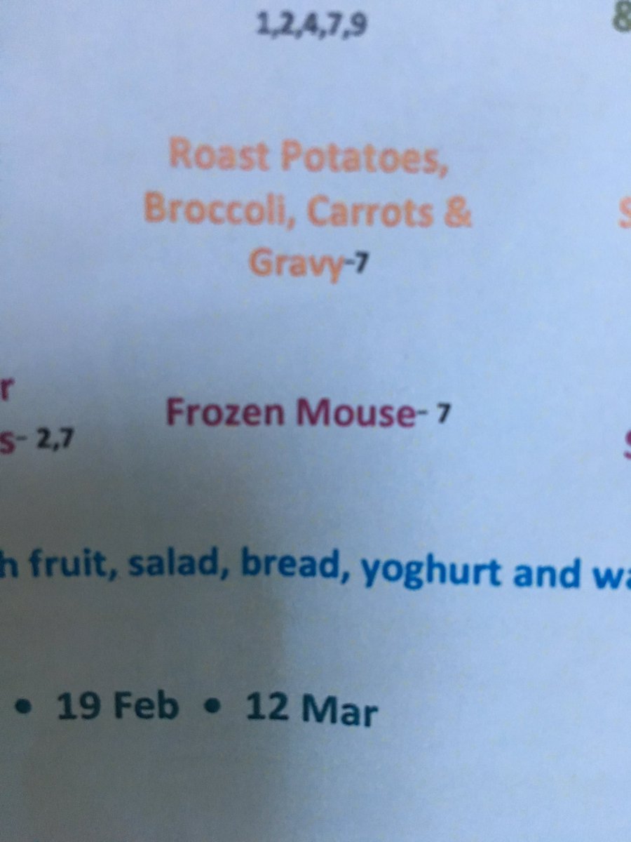 stephwalker's tweet photo. Interesting pudding on the school menu today... https://t.co/JAqtNNwXNc