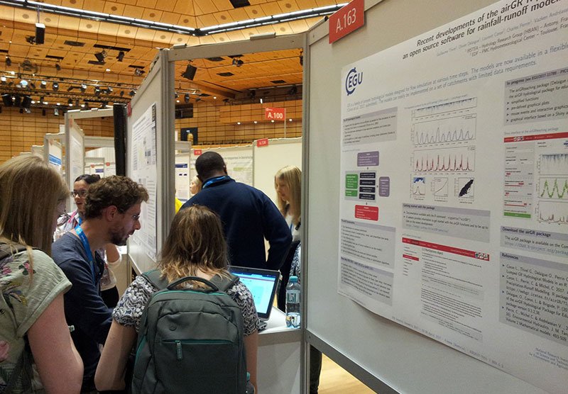 G_Thirel's tweet photo. Highlights of @irstea's involvement in the #EGU17 General Assembly last April #airGR #avalanch #hydrology #models #PhD #IMPREX https://t.co/9LdlKQ1Gik https://t.co/2qKrmUobaW