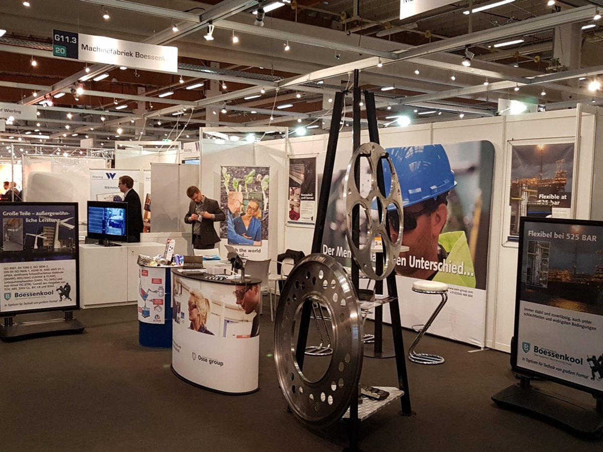 OsseGroup's tweet photo. @OsseGroup #Boessenkool ready on exhibition, stellt aus @FMB_Messe #fmb2017 https://t.co/z1BP7jFUIu