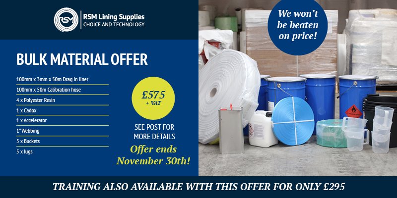 RSM_Lining_UK's tweet photo. Our October offer has now been extended until the end of November! Check out our Facebook page for more info. https://t.co/SjAWPoIQPY #drainage #pipelines #pipemasters #patchrepair #sewers #doncasterisgreat #UKbusiness #Yorkshire https://t.co/L8XBhA0ubw