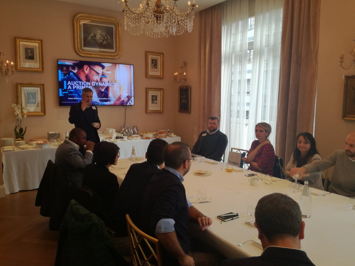 PubMatic's tweet photo. Kicking-off our Executive Breakfast in Milan this morning with @SwansonBill #AuctionDynamics https://t.co/eGWA8OusTb