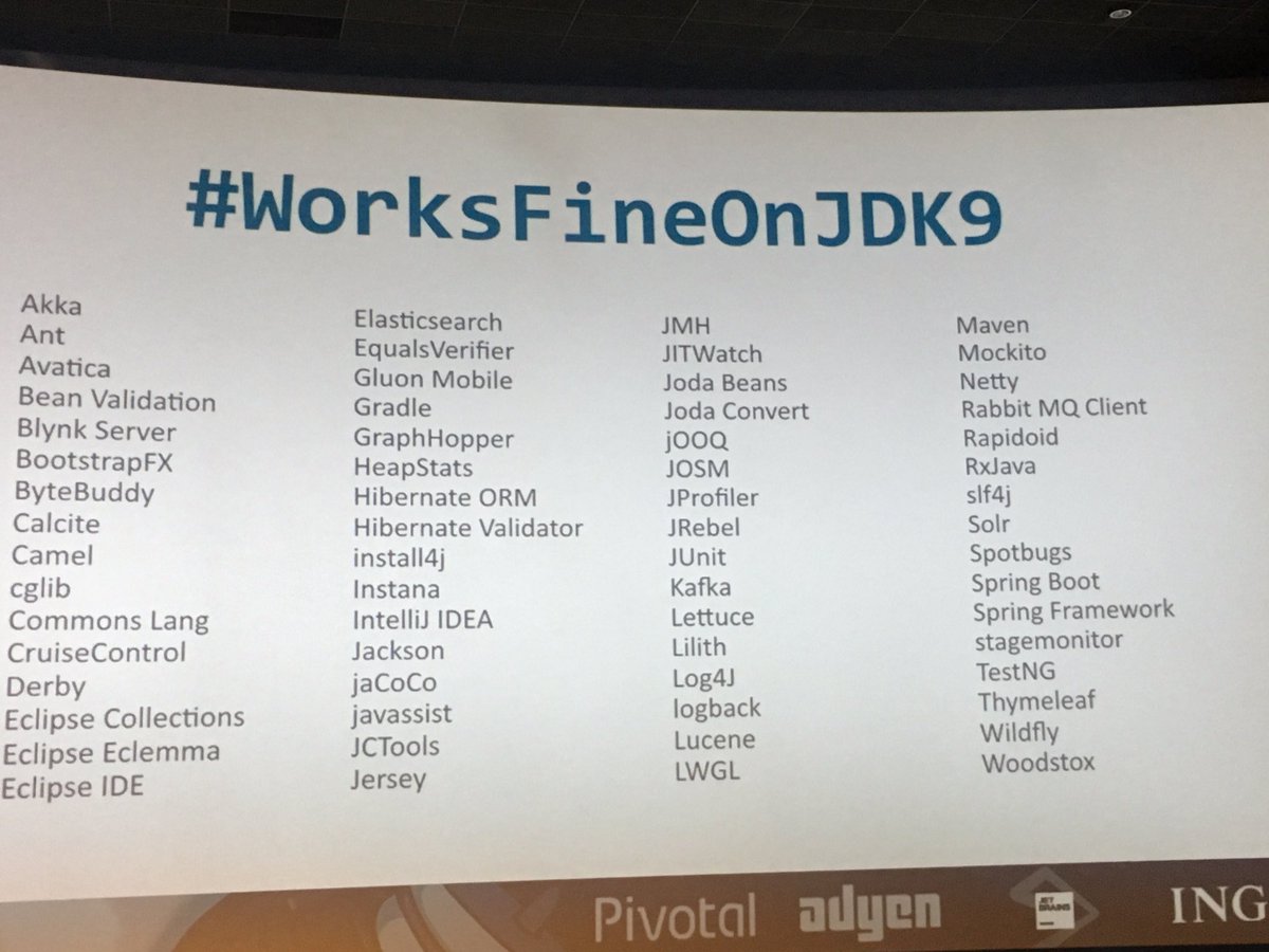 heathervc's tweet image. Keynote with @mreinhold @Devoxx 2017 #worksfineonjdk9 #jdk9 #java #devoxx