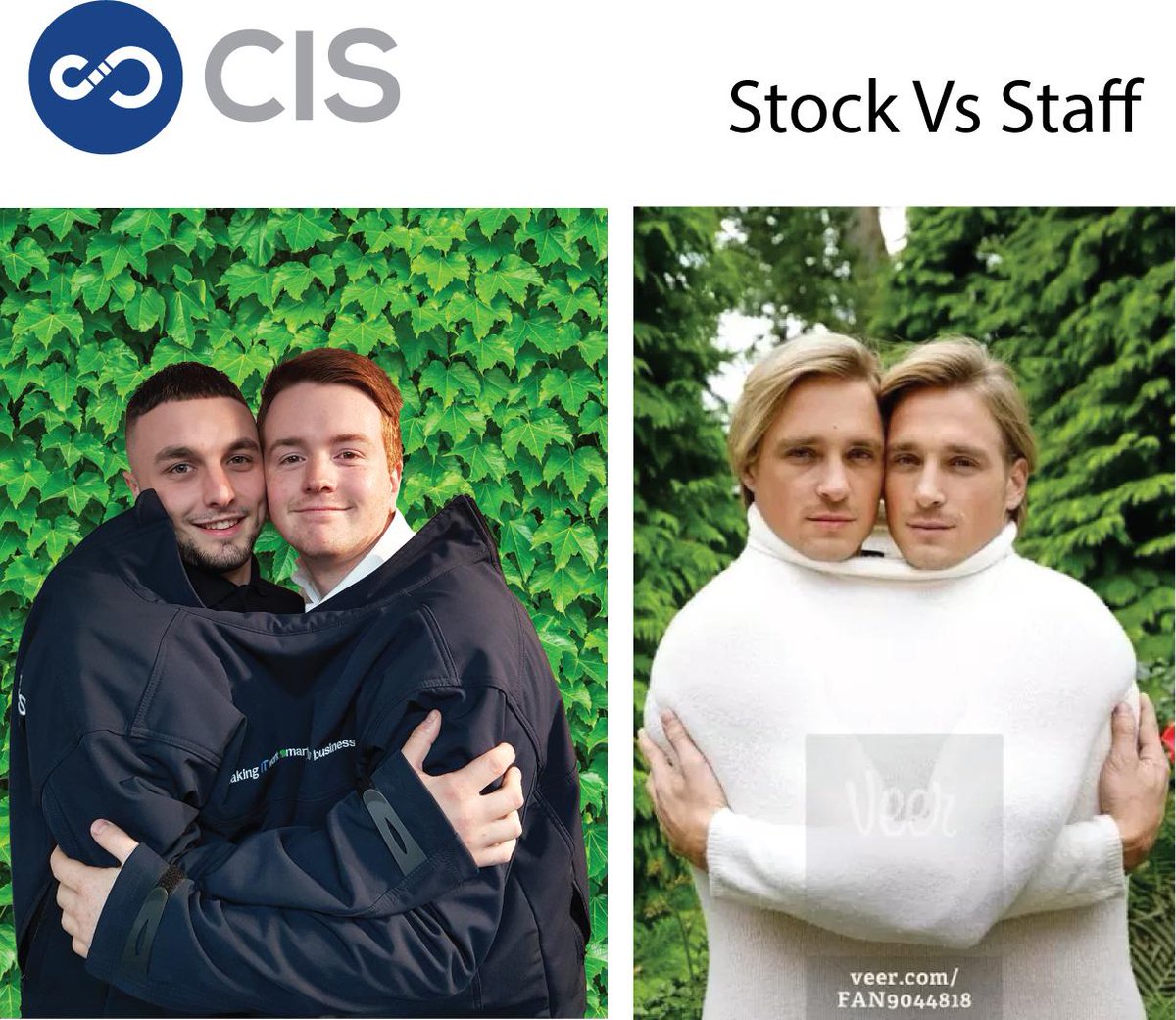CIS_Oxford's tweet photo. This week's #StockVsStaff kindly suggested by @BgiCommercial feat. #TopModel @CIS_SamDalziel &amp; #ASOS Model @CIS_JoshM #StockPhoto https://t.co/phG4FcflGe