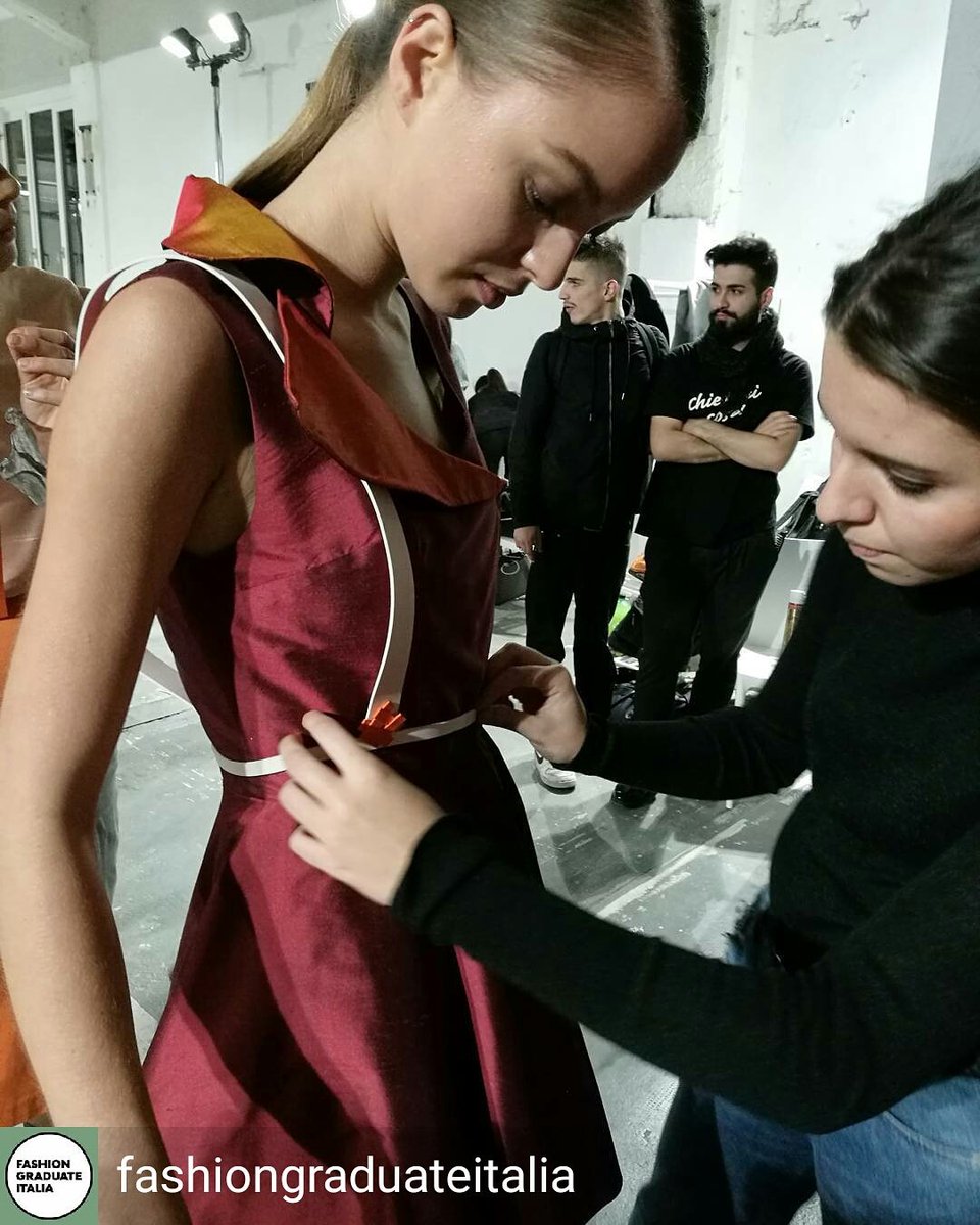 FerrariSchool's tweet photo. Ieri dal #backstage prima della #sfilata👗 @FashionGradIT #fashionshow #ferrarifashionschool #alwayssupporttalent https://t.co/W1a2EjQupo