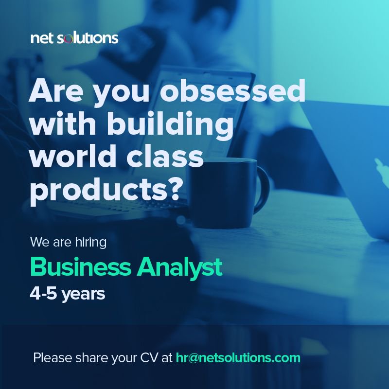 netsolutions's tweet photo. Are you the Business Analyst weβre looking for? #netsolutions https://t.co/bN9driBwLB