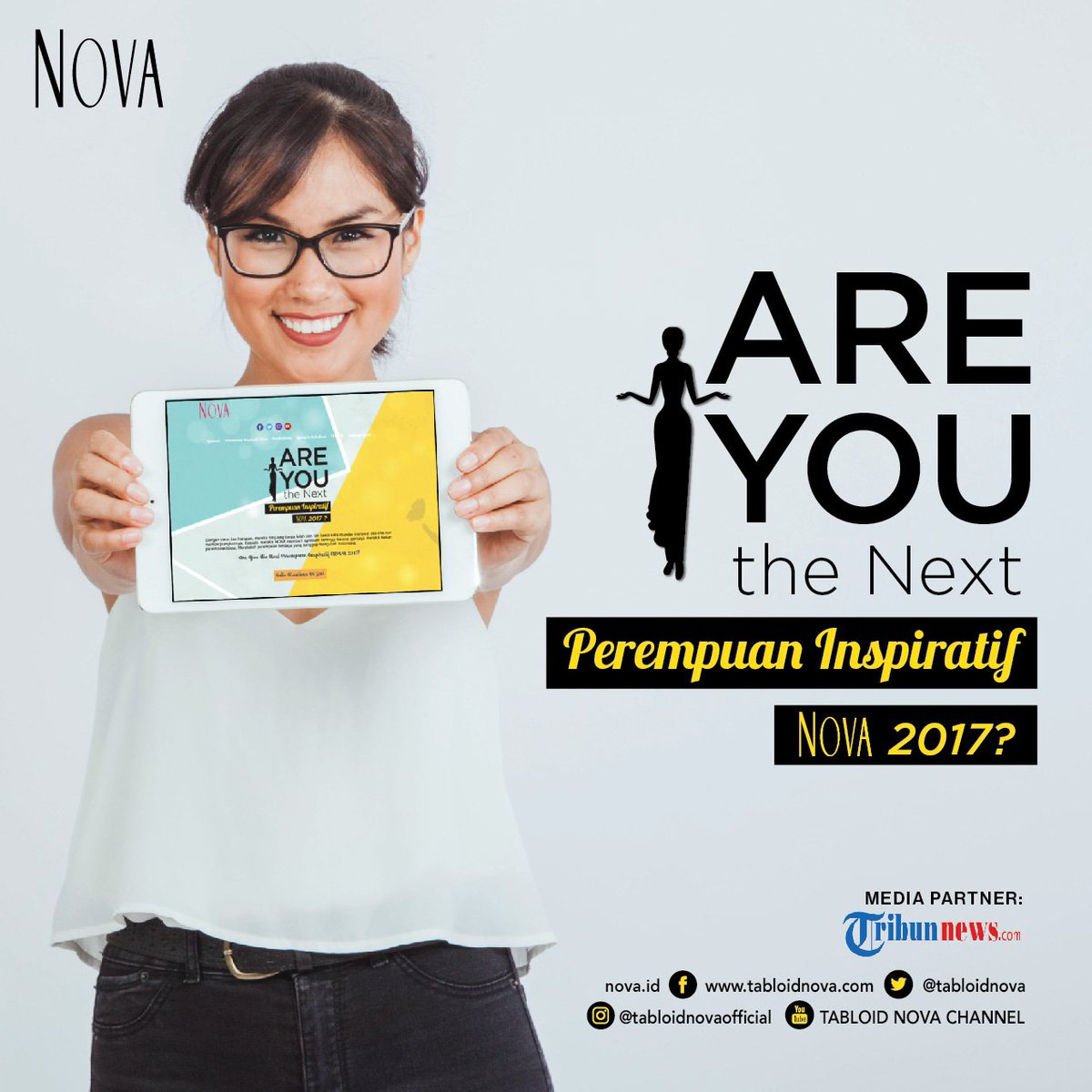 tribunnews's tweet photo. Kabar gembira, perempuan Inspiratif Nova diperanjang hingga tanggal 13 November 2017, daftarkan diri Anda sekarang juga di https://t.co/FVa3xUERHX #PINOVA2017 #DoCollaborate https://t.co/2ht6LQfCEi