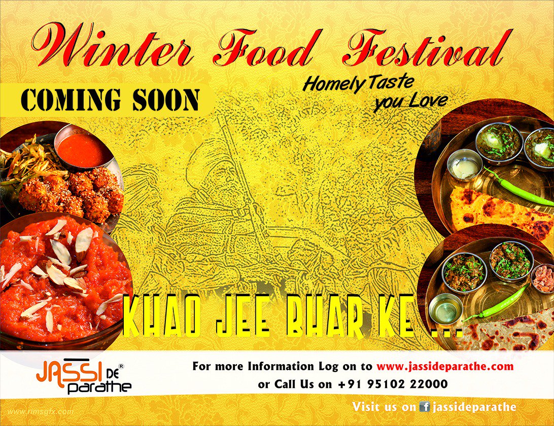 JassideParathe's tweet photo. Coming Soon
Winter Food Festival
Homely Taste you Love
Jassi De Parathe
https://t.co/zhKD5CP7qn https://t.co/U7btFo8U3c