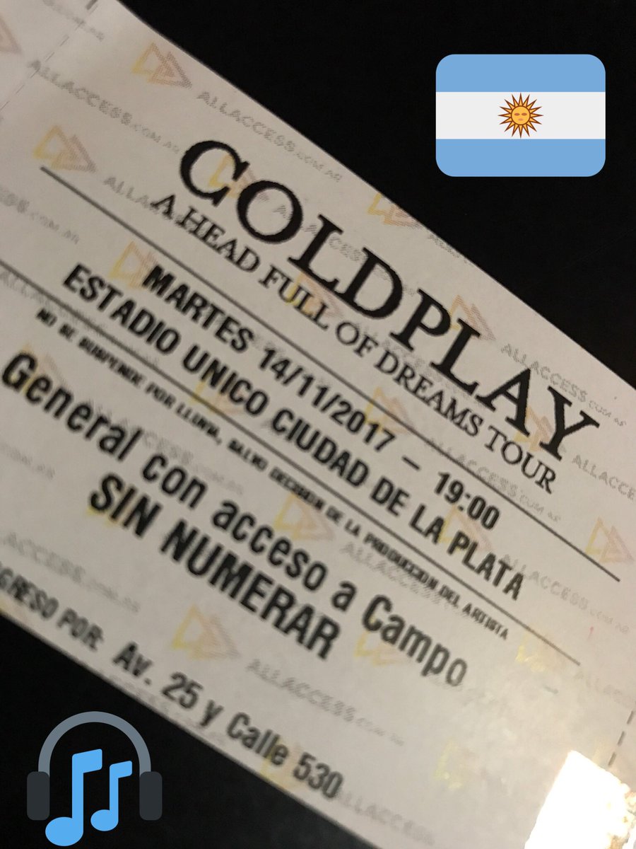 maure_racing's tweet photo. Vendo #entrada para #coldplay el día 14/11 en el Estadio Único
Soy de La Plata
#entradacoldplay #ColdplayArgentina https://t.co/GuJnkOFx4d