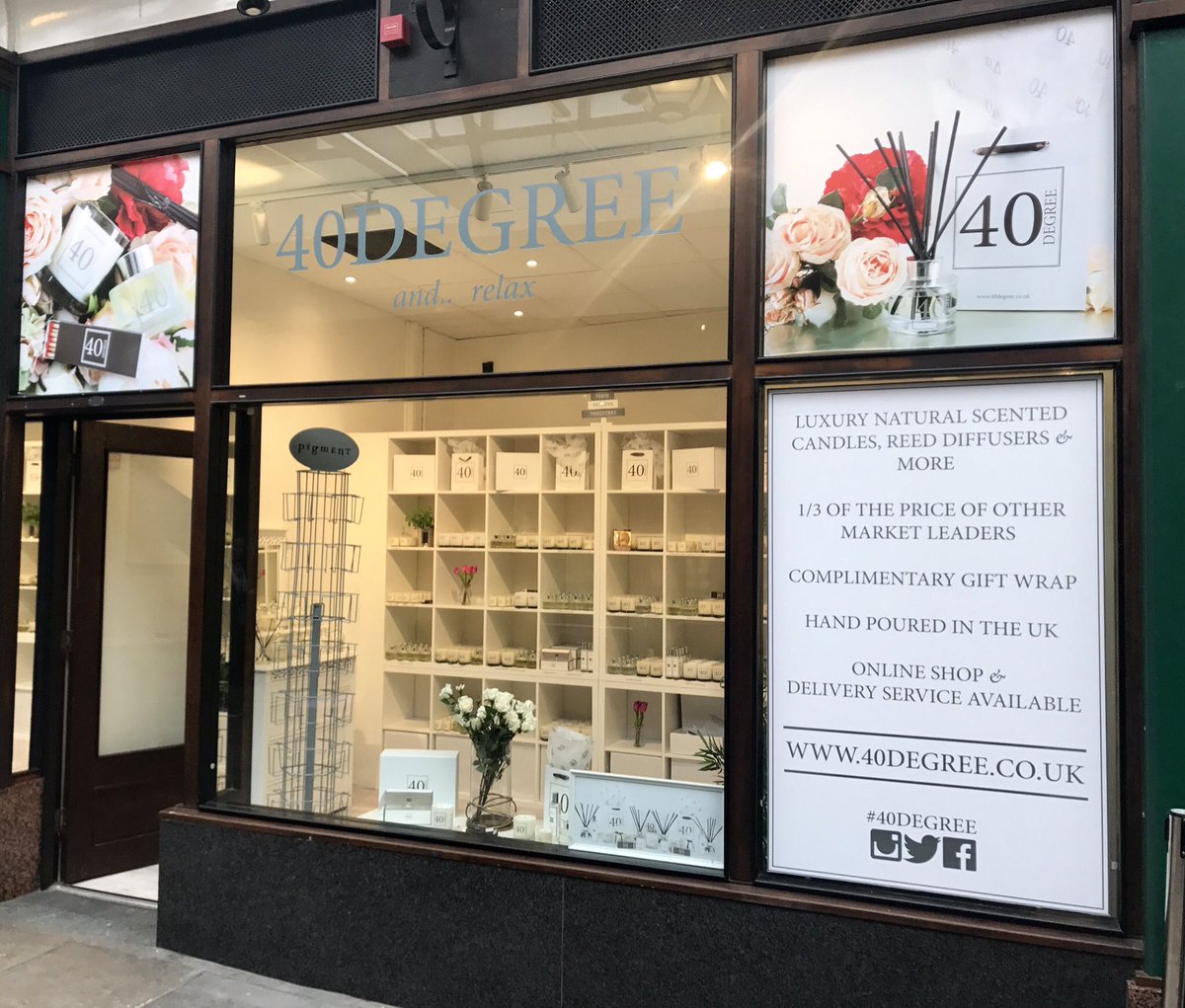 Our London Store is open Monday - Friday
See full hours at 40degree.co.uk