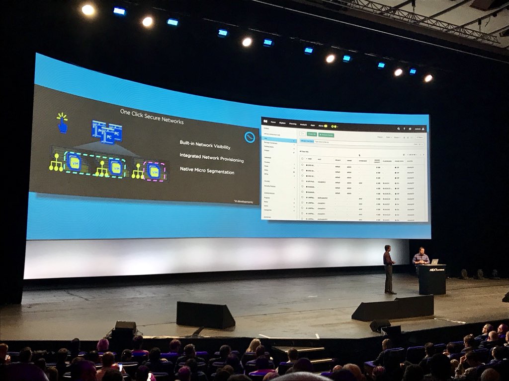 folker's tweet photo. New feature in @Nutanix #AOS 5.5: One Click Secure Networks. Native Micro Segmentation &amp; Integrated Network Provisioning #NEXTconf https://t.co/gTT9y4E7JN