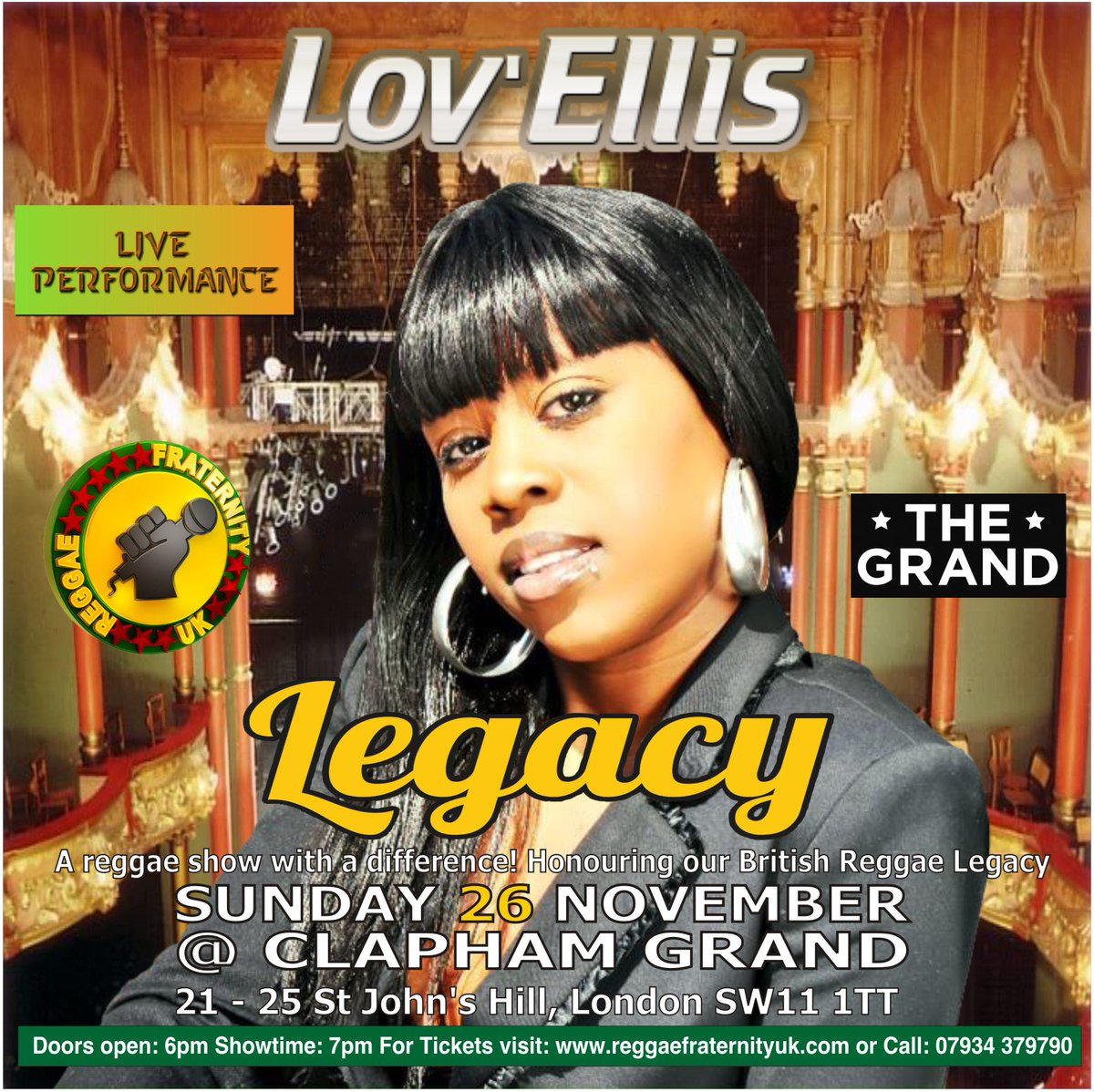regfraternityuk's tweet photo. #LovEllis @LovellaOfficial #AltonEllis daughter performing at RFUK Legacy 26 November @TheGrandClapham #BritishReggaeLegacy Tickets:  https://t.co/VMmrCkqArY https://t.co/O9pSfQjm4f