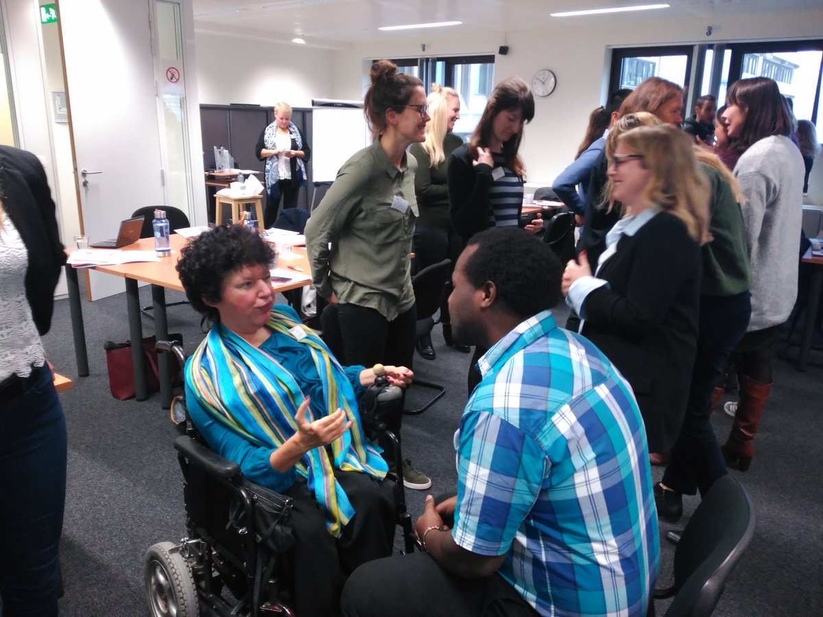 AnSofieLeenknec's tweet photo. EDF secretary Gunta Anca debating about persons with disabilities in disaster and emergency situations @RedCrossEU @MyEDF #RedCross #SGBVBrussels https://t.co/c1fcJXghEB