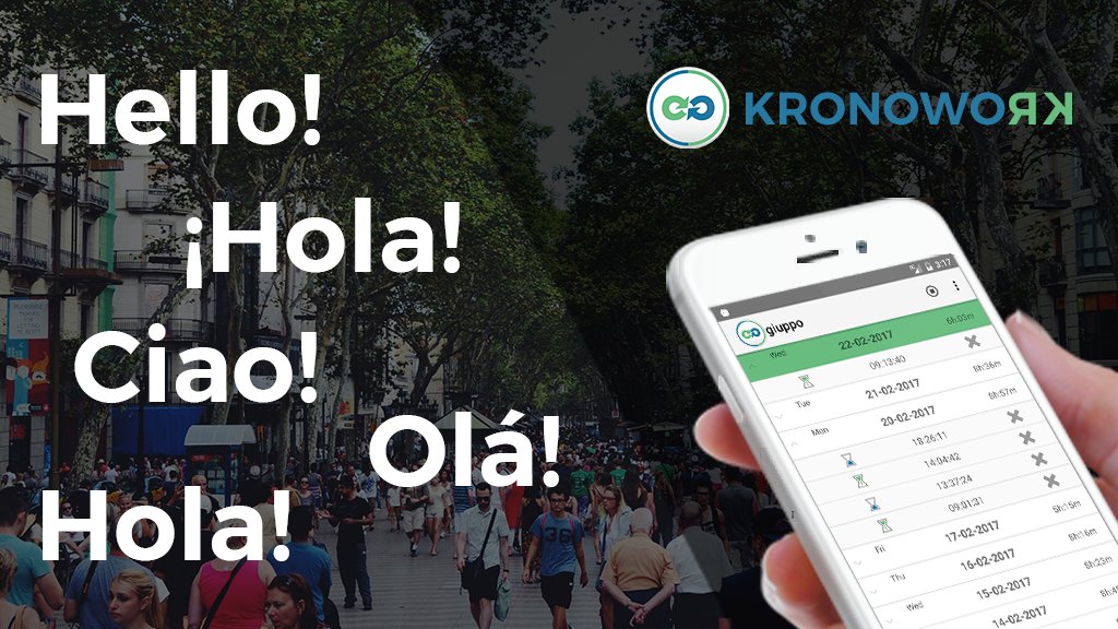 KronoWork's tweet photo. Getting to know @KronoWork: #TIPS and #FEATURES time!
#KronoWork is available in 5 languages! https://t.co/W8kOLZyOEE
#Free #TimeManagement https://t.co/9sgHs0E9T5