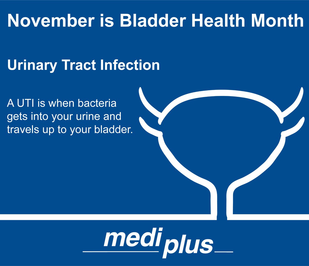 MediplusUrology's tweet photo. November is #BladderHealthMonth
Week 2 we are helping raise awareness on Urinary Tract Infections #UTI
#Urology
#UrologyFoundation
#UrologyNews
#UrologyAwareness
#Bladder
#BladderHealth
#HealthyBladder
#SCath
#SCathSystem https://t.co/jSlAr2F6is