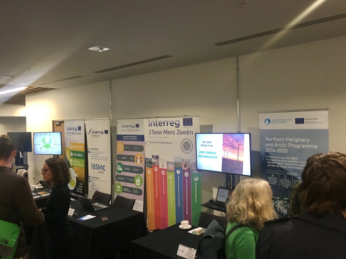AtlanticArea's tweet photo. #Interreg programmes ready to go at #Glasgow #ASPC2017 @EUAtlantic @INTERREG_NWE @NPA2014_2020 @Interreg2Seas @IrelandWales @Channel_Manche https://t.co/VWQ6PjnHue