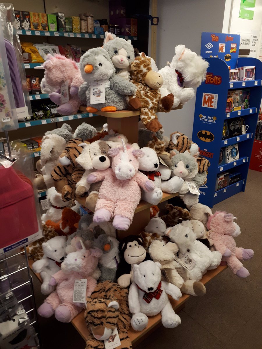 PainswickPharm's tweet photo. Our #Warmies family has grown! We couldn't resist getting a few extra friendly faces to include the much anticipated Pink Unicorn! Perfect pals to keep you cosy on a cold night. They heat with a quick spin in a microwave, only £11.95 #Snuggable #Huggable #Loveable @IntelexWarmies https://t.co/rPhlTEf2CL