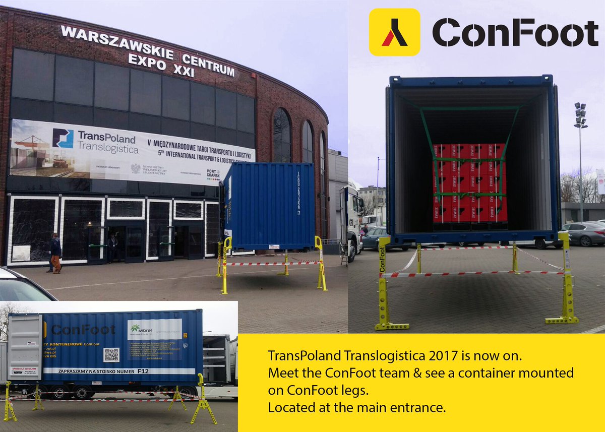 confoot_EN's tweet photo. #Transpoland #TransLogistica 2017 is now on! Join us near the main entrance.

@ITE_Transport 
#Logistics #Container #containershipping #Cargo #freight https://t.co/9Jv5iPOXwh