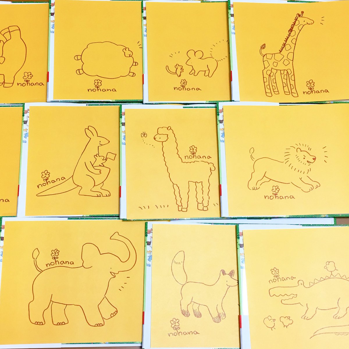 ご依頼いただいた『109ひきのどうぶつマラソン』サイン本お描きしま