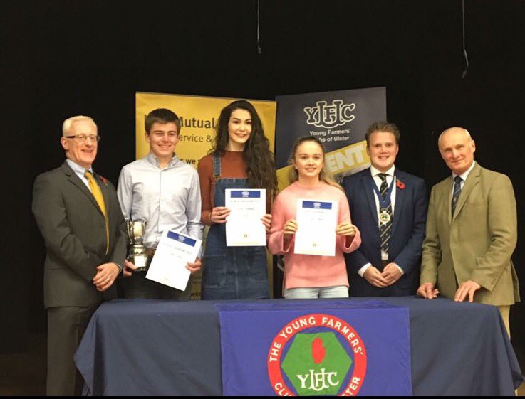 YFCUPresident's tweet photo. Delighted to have President of the RUAS Cyril Millar as guest speaker at the YFCU NI Public Speaking Finals. Thanks to @nfum for their continued support. Congratulations to all prizewinnings.
#MembersSuccess https://t.co/paVjtH2IqY