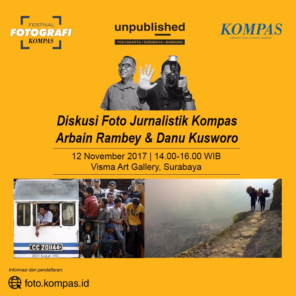 kompas_urbana's tweet photo. Besok! Diskusi bersama @arbainrambey dan Danu Kusworo di #KompasUnpublished #Surabaya | Acara didukung oleh @pln_123 @AsiaPulpPaperID @SonyIndonesia @bankmandiri @SunLife_ID @pertamina @BankBCA https://t.co/crxbwV0WfG