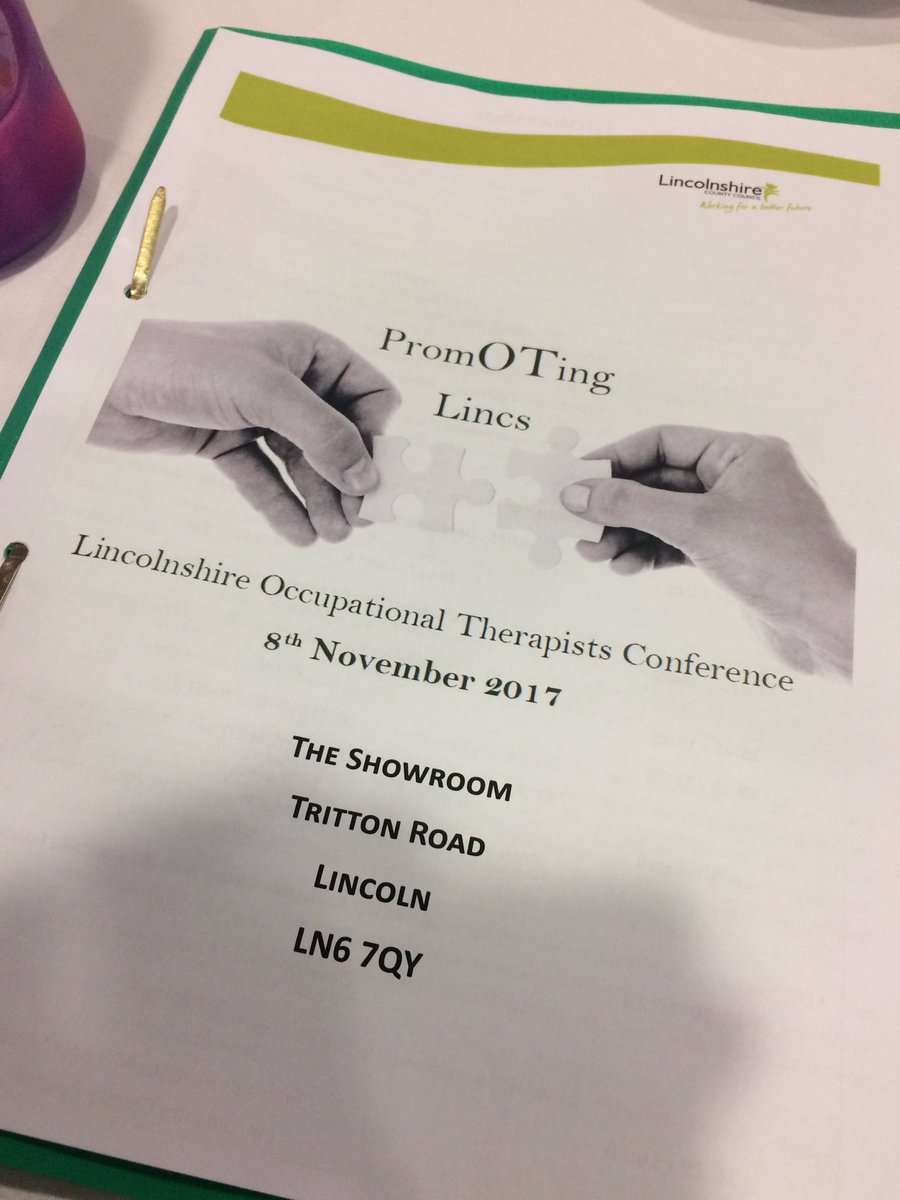 sws_lpft's tweet photo. At the #PromOTing_Lincs conference for #OTWeek2017. Working together in Lincolnshire #thevalueofOT https://t.co/Cz5EqOsvL2