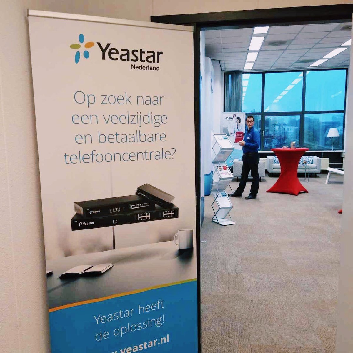 Yeastar's tweet photo. It’s overflowed by people who crave for knowing Yeastar products! Thank you for attending #YSCT onsite training in Delft. Thanks, @voipq . https://t.co/BnjXKSe6Fc