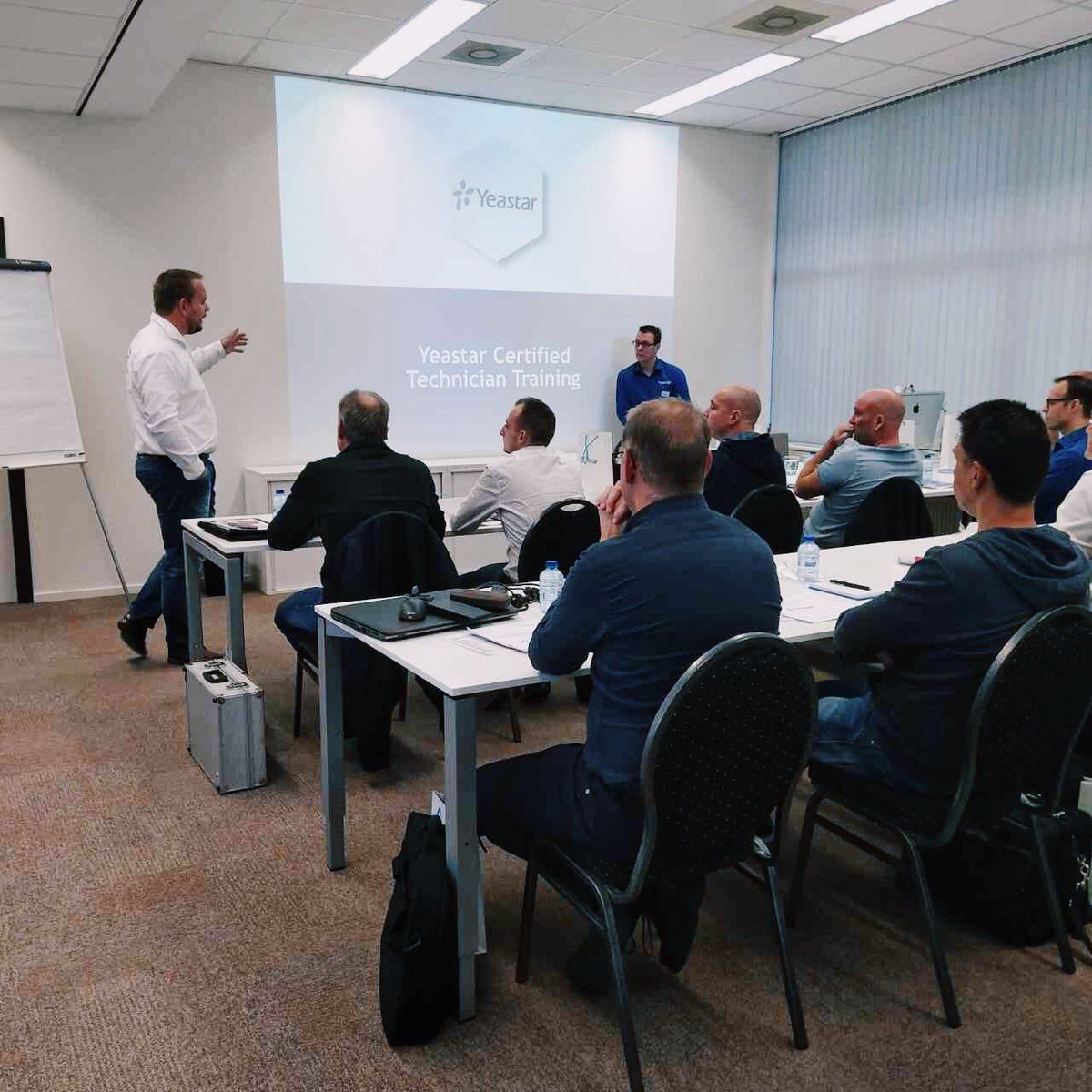 Yeastar's tweet photo. It’s overflowed by people who crave for knowing Yeastar products! Thank you for attending #YSCT onsite training in Delft. Thanks, @voipq . https://t.co/BnjXKSe6Fc