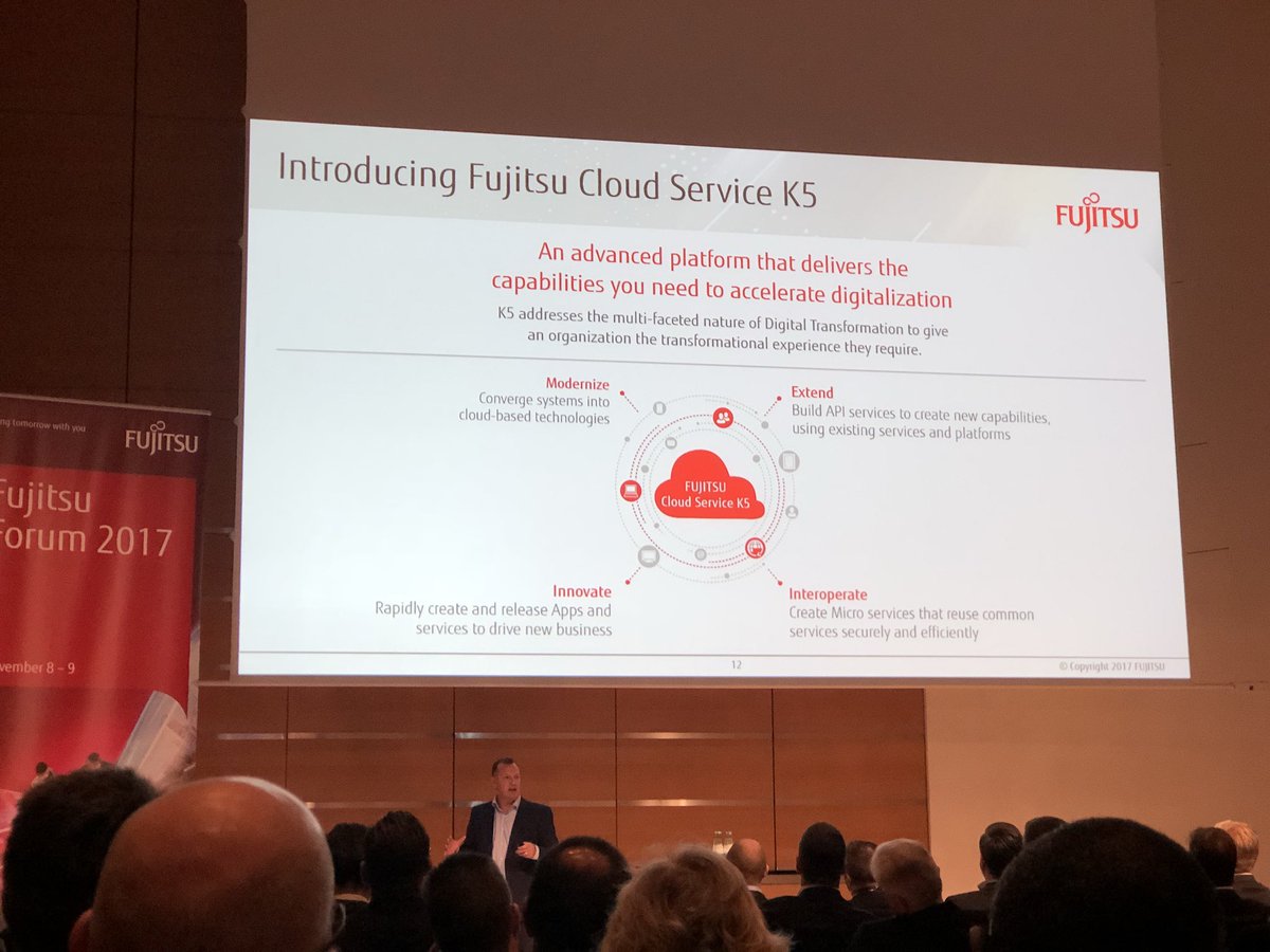 sfincks's tweet photo. Fujitsu is using it’s approach of #digital co-creation with #Fujitsu Hybrid IT 4 businesses . Great session by #MarkPhilips @ #Fujitsuforum https://t.co/EYZWelOPxn