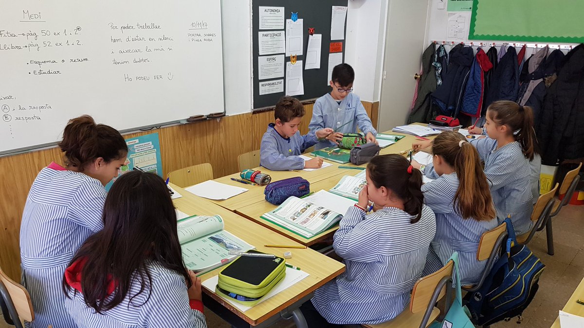 ColSantLluis's tweet photo. Treballem en grup i ens preparem l'examen! #colsantlluis #5PRI #classesproductives #medi https://t.co/VpLGWmxBfa