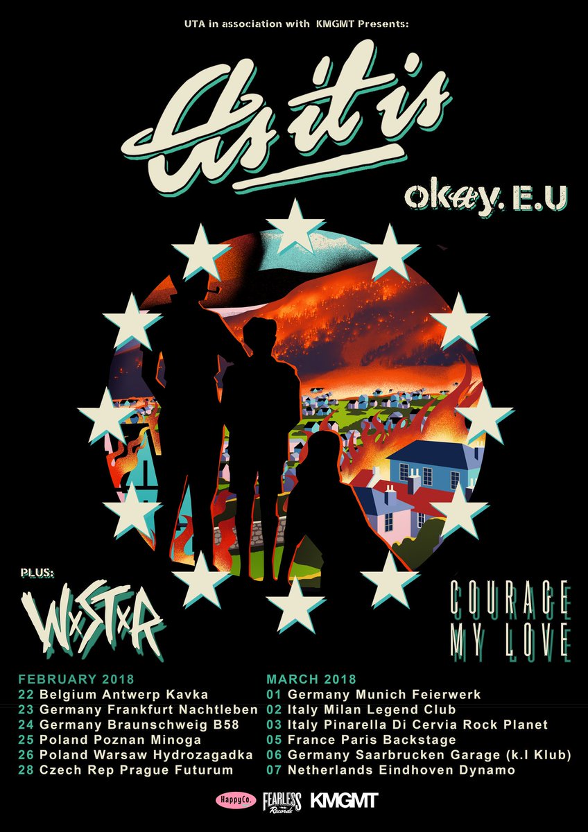 ASITISofficial's tweet photo. PLUS! Tickets for #okayEU w/ special guests @wstrband &amp; @couragemylove ON SALE NOW https://t.co/d1phi3Mqpo