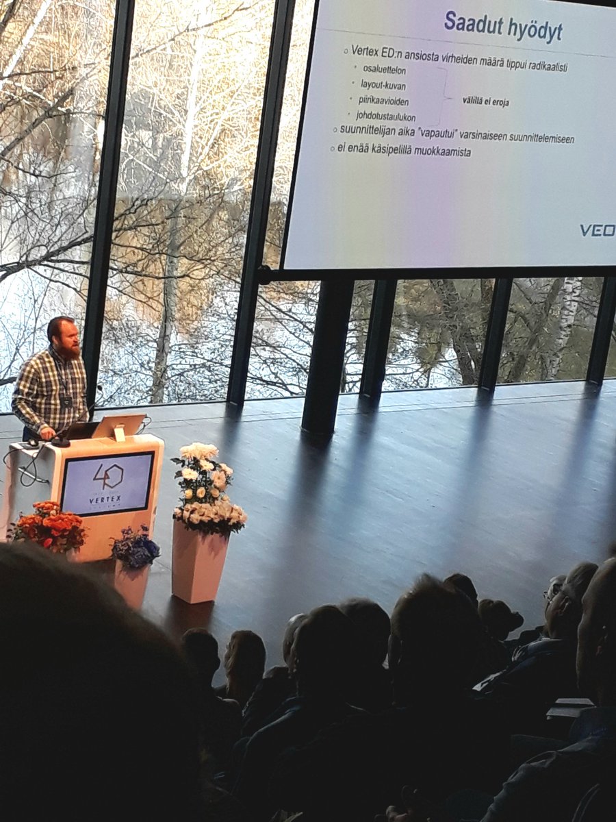 KAuttila's tweet photo. Kuuntelemassa Vaasalaisen asiakkaamme VEOn mielenkiintoista puheenvuoroa #vertex2018 #Vertex40yrs #VertexED https://t.co/TdHc6bQ20U