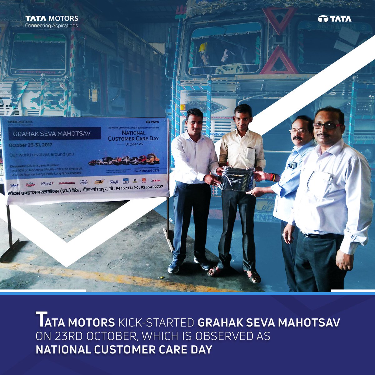 TataMotors's tweet photo. Paving the way for an enhanced customer experience through Grahak Seva Mahotsav. #TataMotors #CVBU
Read here: https://t.co/YCXlSWE7U9 https://t.co/6itYSShyQf