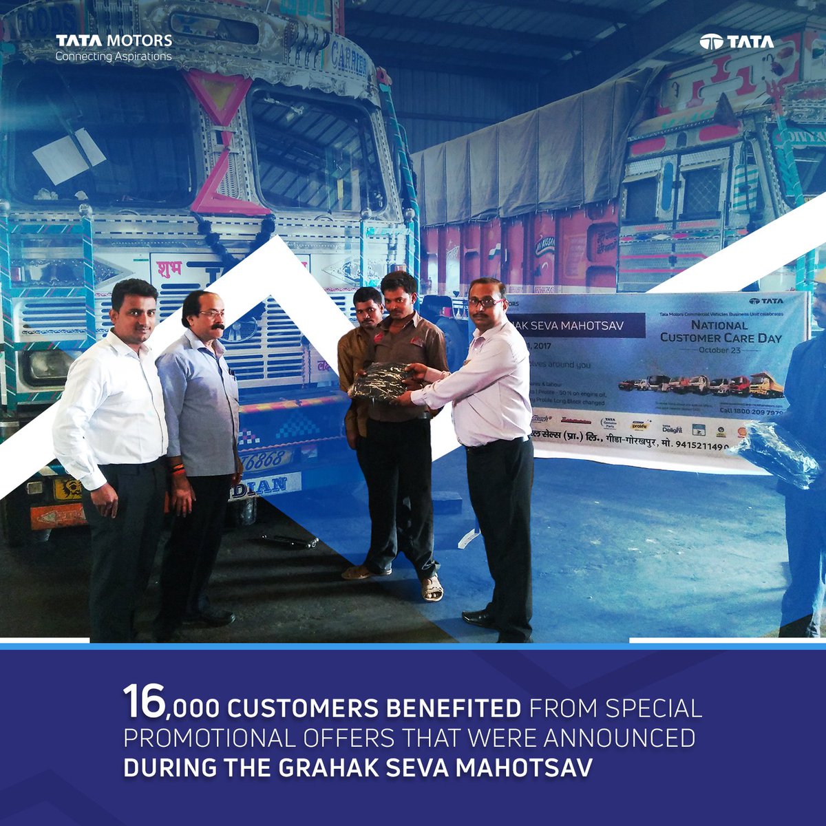 TataMotors's tweet photo. Paving the way for an enhanced customer experience through Grahak Seva Mahotsav. #TataMotors #CVBU
Read here: https://t.co/YCXlSWE7U9 https://t.co/6itYSShyQf