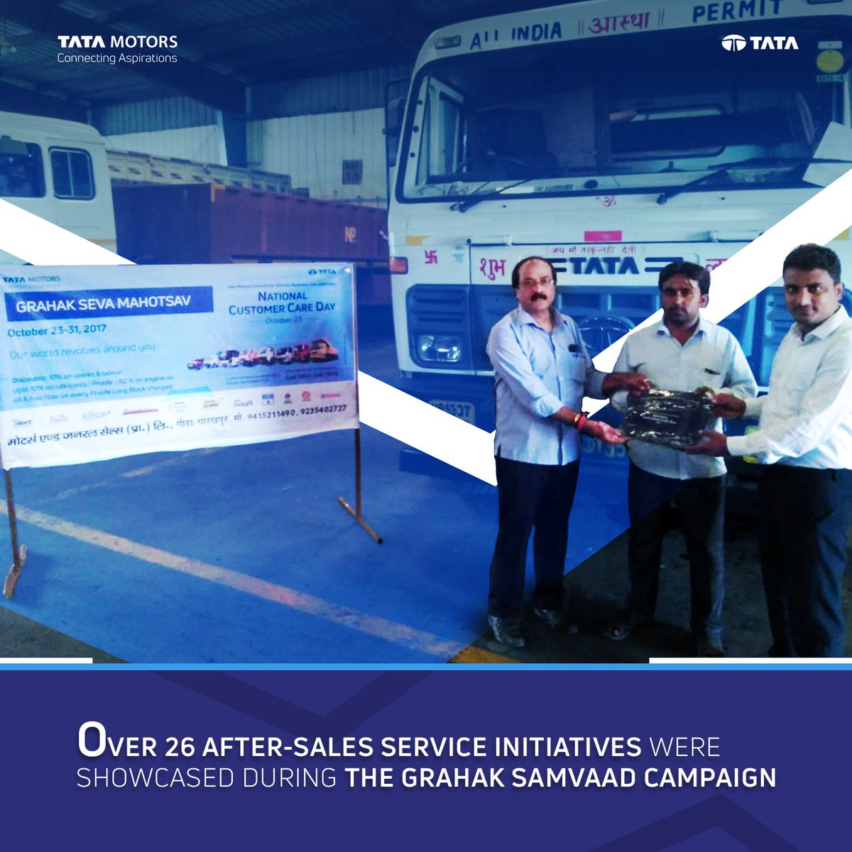 TataMotors's tweet photo. Paving the way for an enhanced customer experience through Grahak Seva Mahotsav. #TataMotors #CVBU
Read here: https://t.co/YCXlSWE7U9 https://t.co/6itYSShyQf