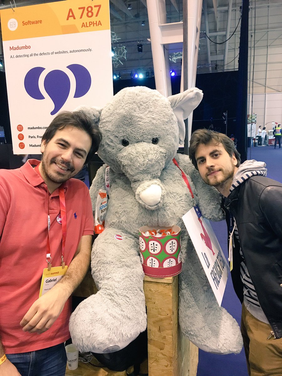 MadumboTech's tweet image. Come visit us at @WebSummit, stand #A787! We've got chocolates and a cute cuddly elephant 🐘#WebSummit #AI #madumbo