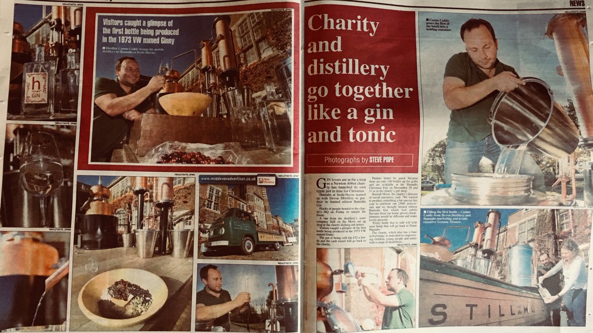DevonDistillery's tweet image. Nice write up in the newspaper after our visit @discoverhannahs #charitygin #wheresginny