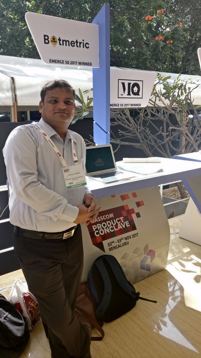 KesavaReddy's tweet photo. I am super excited to share that Botmetric, is one of the top ten winners of the Emerge50 NASSCOM Product Conclave 2017.
If you are a cloud user, I'd recommend you to try our product <https://t.co/TmwksSrm4N> for complete cloud management and governance. #Botmetric https://t.co/eSUnzGLkel