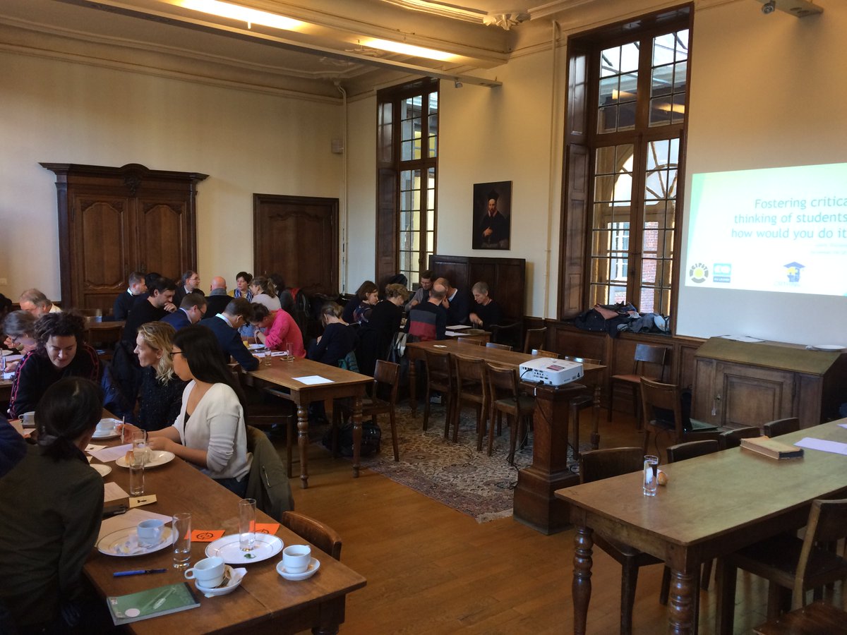 DOO_KULeuven's tweet photo. Inspirerende lunchdiscussie over kritisch denken bij studenten #KULeuven #UCLL #CRITHINKEDU-project. Wil je er de volgende keer bij zijn? Meld je aan op https://t.co/vusovEW0yS https://t.co/fkDgK4kAM6