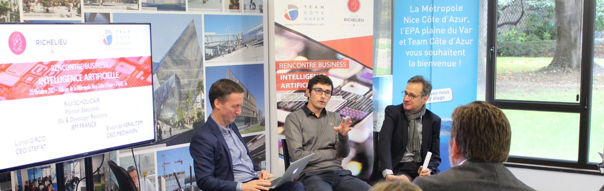 InvestCotedAzur's tweet image. Retours sur la Rencontre Business #IA organisée avec @Qwant_FR @IBM_France @HuaweiFr et @uca_research à la Maison de la Métropole Nice Côte d&apos;Azur à Paris -  ow.ly/Fomz30gqZnM #FrenchTech