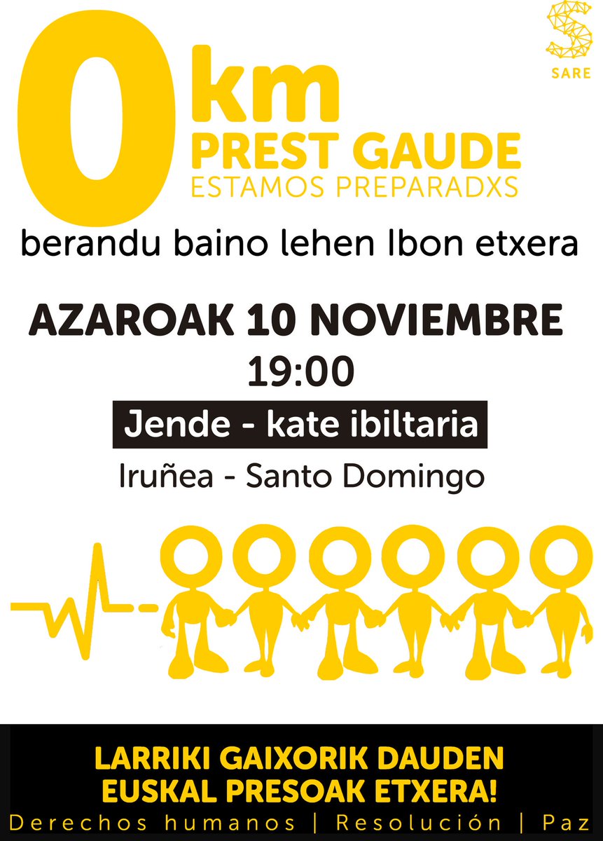 SareNafarroa's tweet photo. ⚠️IBON IPARRAGIRRE EGOERA LARRIAN⚠️

Ez dago denbora galtzerik, #IbonSOS 

Azaroak 10, Ostiralean, 19:00etan  Jende-Kate ibiltaria - Iruñea https://t.co/YspzHTrL9G