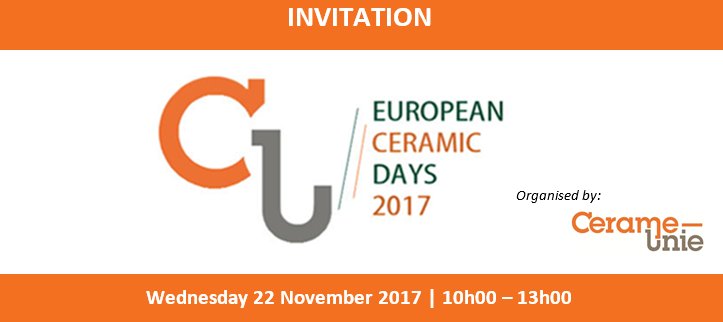 CerameUnie's tweet photo. #280characters is still not enough to learn about all the current trends in R&I in the #European ceramics industry! So join us on Nov 22 for the public conference of the European #Ceramic Days ! https://t.co/9eSnD12f7q #ECD #ECD2017 https://t.co/yqxlIdSV3c