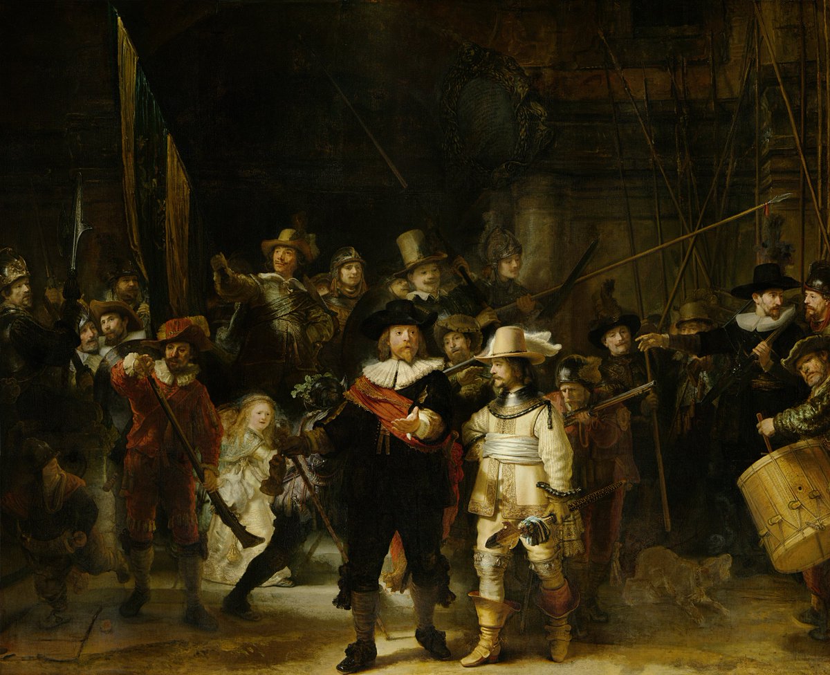 rijksmuseum's tweet photo. The cast: Banninck Cocq, Van Ruijtenburch, Visscher Cornelisen, Kemp, Engelen, Harmansen, Adriaensen Keyser, Willemsen, Clasen Leydeckers, Ockersen, Bronchorst, Iacobsen Wormskerck, Dircksen de Roy, Vander Heede, Schellingwou, Brugman, Van Cruysbergen, Schoonhoven. #280characters https://t.co/6DKgBmg9oL