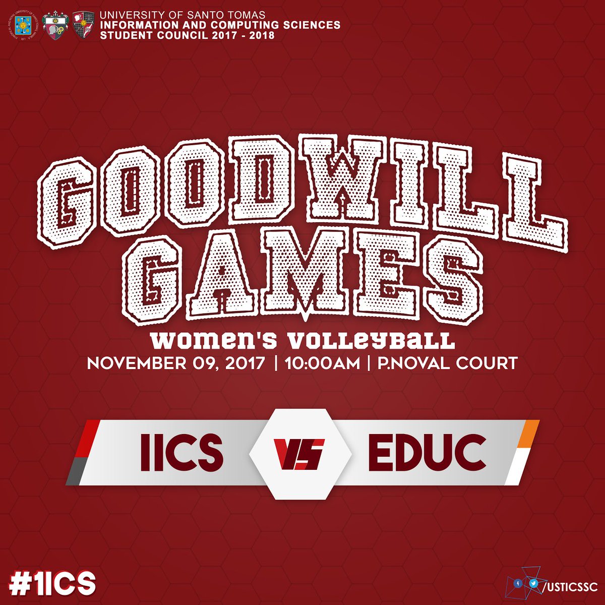 usticssc's tweet photo. They're up for a match once again! Come and support our ICS Women's Volleyball Team as they try to tackle the College of Education WVT tomorrow morning. #1ICS https://t.co/AEg14ySUlt