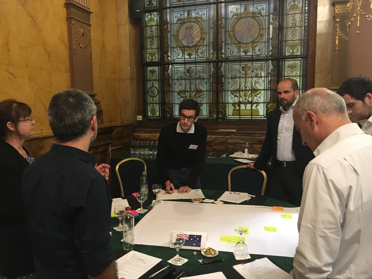 #Intrawproject group exercise with advanced mining countries of 🇨🇦🇦🇺🇯🇵🇿🇦🇺🇸 great discussions on #RawMaterials cooperation #FutureofEurope #researchimpactEU @EU_ecoinno