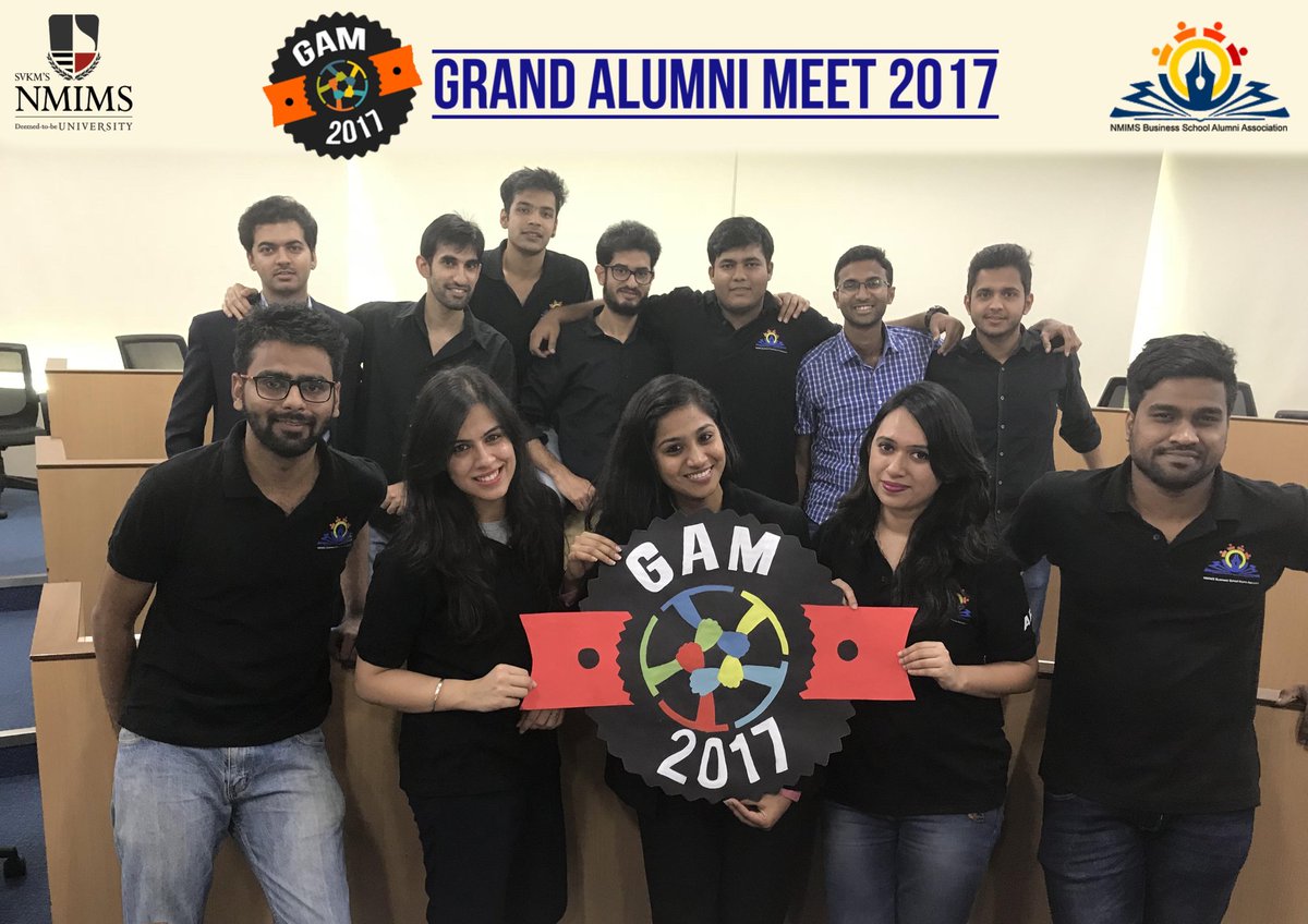 NMIMSAlumniCell's tweet photo. Greetings Alumni!
The senior committee of the Alumni Relations Cell, NMIMS cordially invites you all to the Grand Alumni Meet 2017. Let us all pay an ode to our alma mater and make this event a grand success!
#GAM2017 #NMIMS https://t.co/ZMnmKgG1Wl